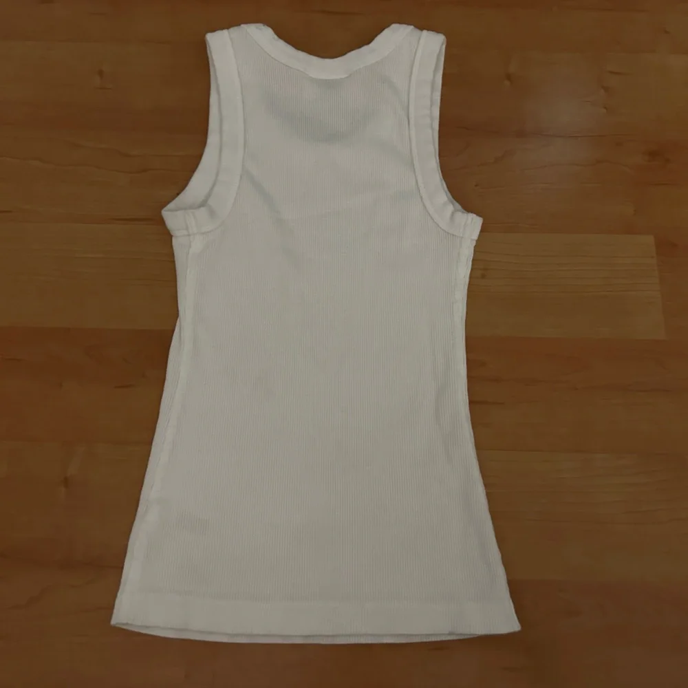White Ribbed Tank Top - Picture 2 of 2